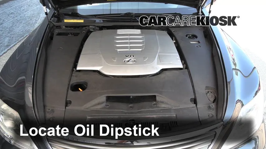 2008 Lexus LS460 4.6L V8 Aceite Controlar nivel de aceite